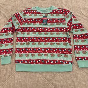 NWT Official Pusheen Box Exclusive Holiday Fair Isle Sweatshirt Unisex XS